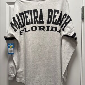 Madeira Beach Florida Long Sleeve Spirit Jersey - White & Black